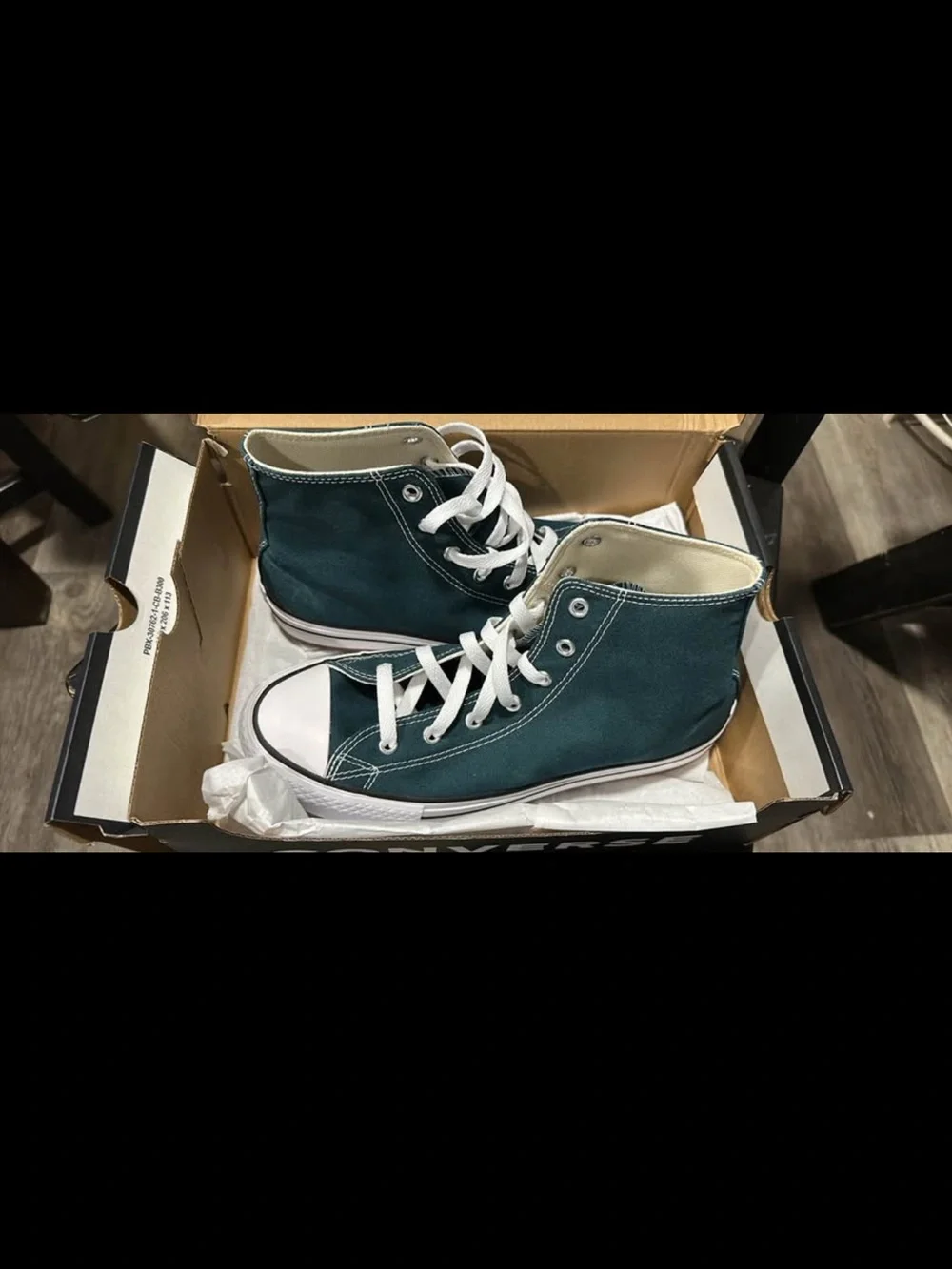 Converse Kids High Top Sneakers in Green and White